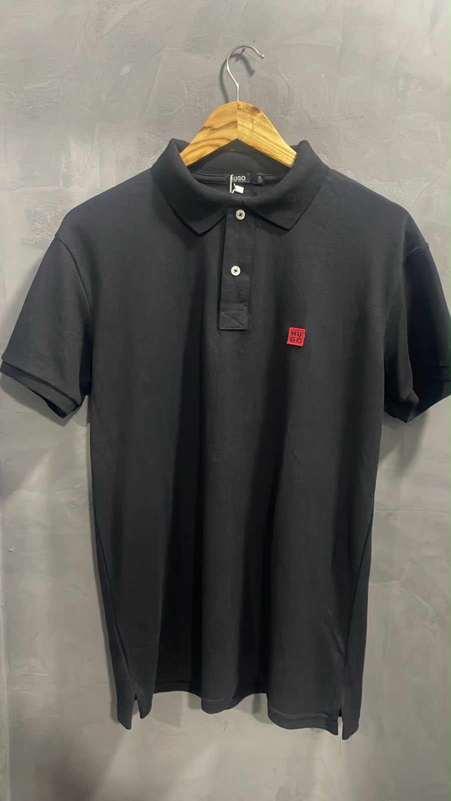 Camisa Gola Polo Hugo Boss Malha Piquet - Preta